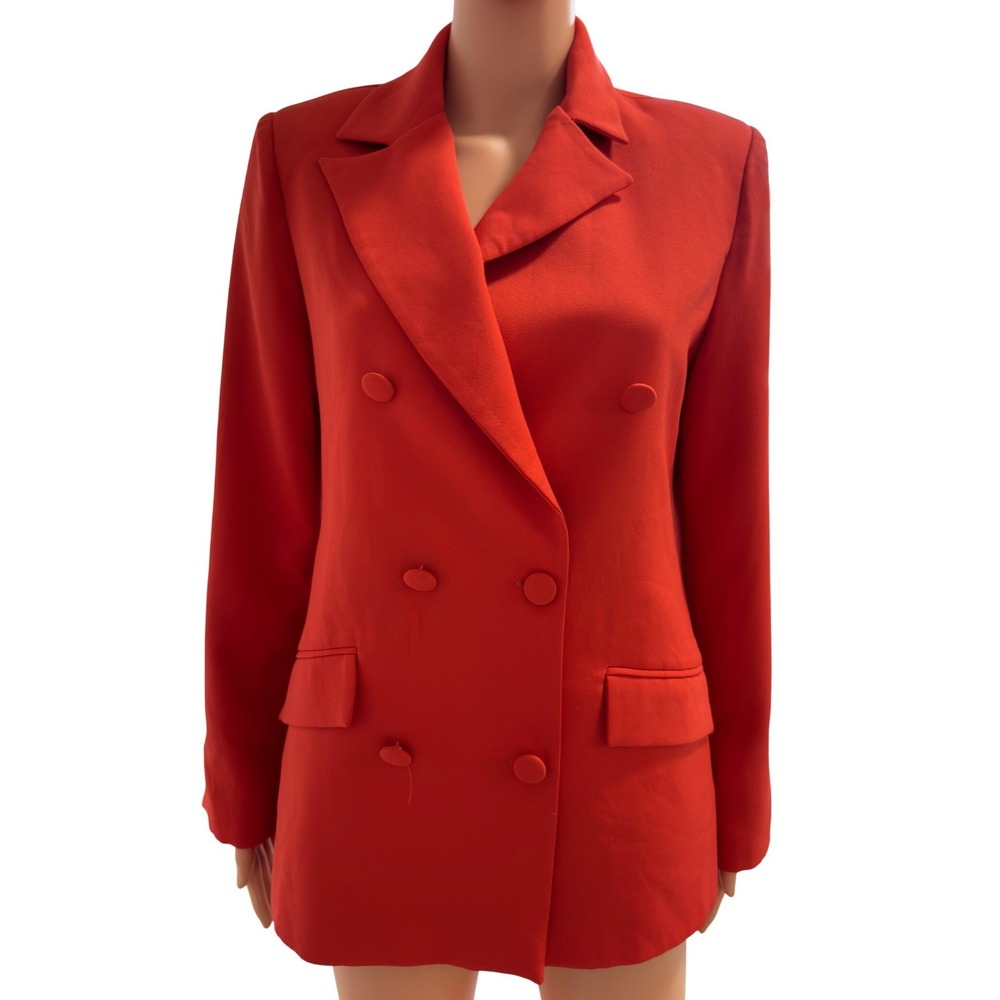 Trendyol Red Double Breasted Blazer Jacket Size 36 TWOSS21GE0137
